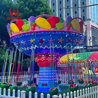 Manège à bas prix pour 16 places, thème pastèque, pour enfants, pour parcs d'attractions et fêtes foraines, avec chaises volantes, à vendre