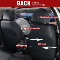 Protecteur de siège de voiture en cuir noir personnalisé, imperméable, universel, adapté à la plupart des voitures, camionnettes, camions et SUV-Housses de siège avant, nouveauté