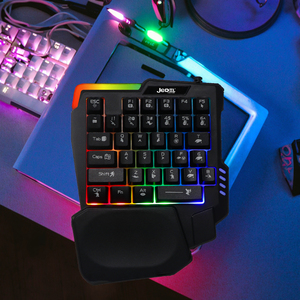 Mini teclado para juegos personalizado Key Win Factory, 35 teclas, interfaz USB ergonómica con una sola mano, escritorio con luz LED colorida - Product Image 6