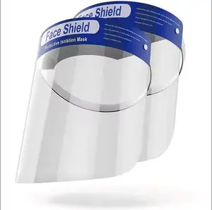 Hochwertiger kunststoff verstellbarer transparenter schutzvisierschild gegen ausstoß klare gesichtsschilde für männer und frauen