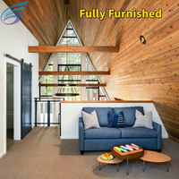 Maison préfabriquée Tiny House Villa, structure en acier léger, chambre, salle de bain, cuisine, design moderne, écologique, solution clé en main pour les stations balnéaires