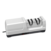 Système d'affûtage de couteaux électrique EDGBLACK à 2 étapes, grain diamanté 360/600, alimentation 110V-240V pour couteaux de cuisine, certifié CE SJ2201M