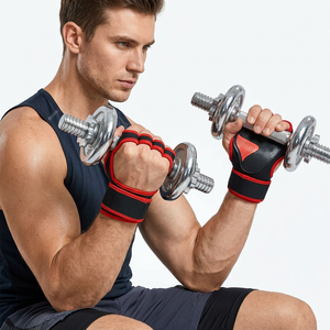 Gants unisexes en coton et néoprène de qualité supérieure pour la musculation, le soulevé de terre, avec coussinets respirants pour la paume, protection des mains, prix bas - Product Image 1