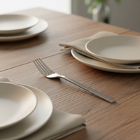 Ensemble de couverts de luxe en acier inoxydable 304 18/8 finition miroir réutilisable, fourchettes à dîner pour mariages et usage domestique