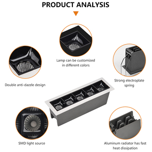 <span class=keywords><strong>Downlight</strong></span> LED Lineal de <span class=keywords><strong>4W</strong></span> para Interiores, de Alta Calidad, Larga Duración, Amplio Ángulo de Haz, Sin Destellos - Product Image 3
