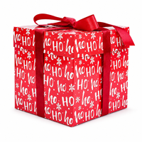 Boîte cadeau de Noël haut de gamme personnalisée, boîte cadeau pour la veille de Noël, décorée de rubans, style carré, prend en charge l'impression de logos
