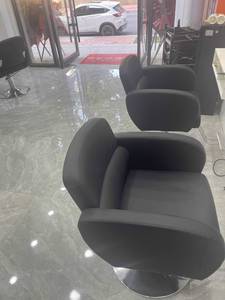 Modern Design Office Furniture <b>Brown</b> Leather Ergonomics Reclining Barber <b>Chair</b> with 360 Degree Swivel for Salon Barber Shop Use - Product Image 6