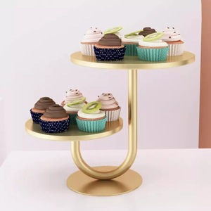 Offre Spéciale or blanc métal gâteau séparateur gâteau Dessert support présentoir mariage fête fête approvisionnement - Product Image 6
