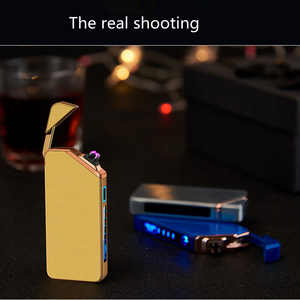 AW835 Custom LOGO Double Arc Plasma <strong>Lighter</strong> <strong>USB</strong> Rechargeable <strong>Cigarette</strong> <strong>Lighter</strong> Wholesale - Product Image 4