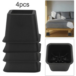 Kit de rehausseurs de meubles robustes en plastique, 4 pièces, pour <span class=keywords><strong>lit</strong></span>, chaise, table, canapé, bureau - Product Image 3