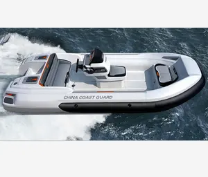 Luxury 4.2 m popular yacht boat fiberglass rigid hull inflatable rib series for sale