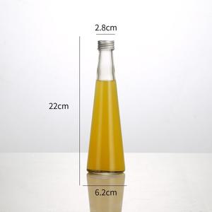 Botella de Vidrio Cónica Personalizada de 250ml/330ml para Bebidas Frías, Leche, Agua, Té, Jugo, <span class=keywords><strong>con</strong></span> Tapa de Aluminio - Product Image 5