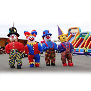 Costume gonfiabile da Clown Jumbo, Costume da mascotte pieno d'aria costume da clown gonfiabile con aria soffiata - Product Image 3