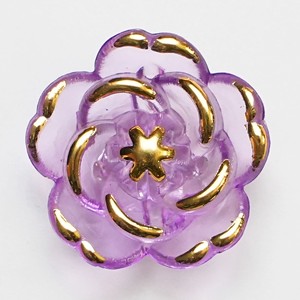 Perles de rose 3D transparentes en acrylique, estampées or, à fond plat, style camélia, pour DIY, style ancien, pour bouquets tressés et accessoires de pince à cheveux - Product Image 5