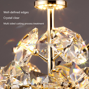 Lampadario a Sospensione di Lusso per Soggiorno Lampada di Cristallo per Uso Domestico Lampada da <span class=keywords><strong>Camera</strong></span> da Letto Lampadario di Cristallo - Product Image 3