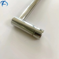 Poignée de porte de douche tubulaire à levier long en acier inoxydable de haute qualité, poignée de tirage pour porte en verre Austin, quincaillerie de salle de bain