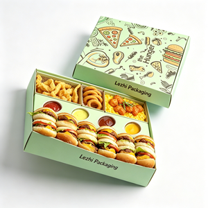 Caja <span class=keywords><strong>para</strong></span> llevar <span class=keywords><strong>de</strong></span> <span class=keywords><strong>empanadas</strong></span> <span class=keywords><strong>de</strong></span> papas fritas con taza <span class=keywords><strong>para</strong></span> salsa, <span class=keywords><strong>de</strong></span> cartón desechable, <span class=keywords><strong>para</strong></span> comida rápida, hamburguesas <span class=keywords><strong>y</strong></span> pollo frito. - Product Image 4