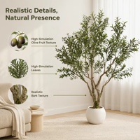 250cm Künstlicher Olivenbaum Dekorative Plastikpflanze Plantas Artificiales für Hotel-Lobby Restaurant Kommerzielle Inneneinrichtung
