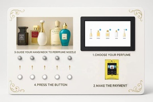 100ml 사용자 정의 로고 프랑스 스마트 벽걸이 형 향수 자동 판매기 자동차/카드/현금 지불 - Product Image 2