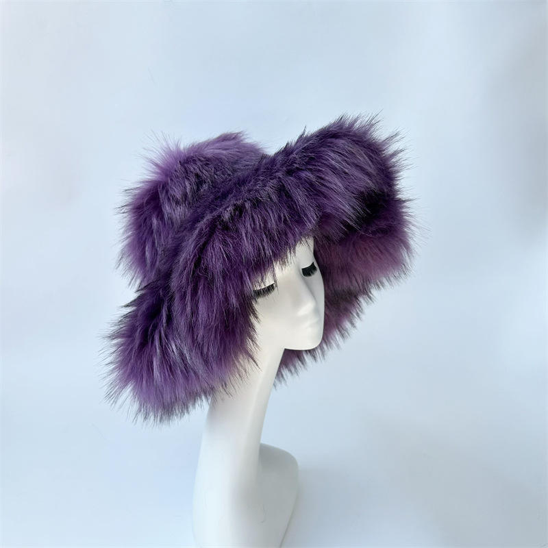 Eggplant purple hat