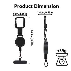Multi-Purpose Telescopic Automatic Rebound Stainless Steel Durable Anti-Loss Retractable <b>Carabiner</b> <b>Keychain</b> Mountaineering - Product Image 5