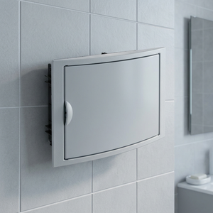 Scatola da incasso per 14 elementi con pannello e sportello bianchi, protezione IP40 IK08, 320x233x75mm (Solera 5012) - Product Image 2