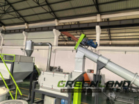 Greenlandplast Machine à laver les flocons de bouteilles PET écrasés avec séchoir Machine de recyclage PET