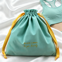 Pochette en velours personnalisée avec cordon de serrage pour colliers de pierres précieuses, grande pochette à bijoux en flanelle, sac cadeau en daim, faveurs de mariage et parfums