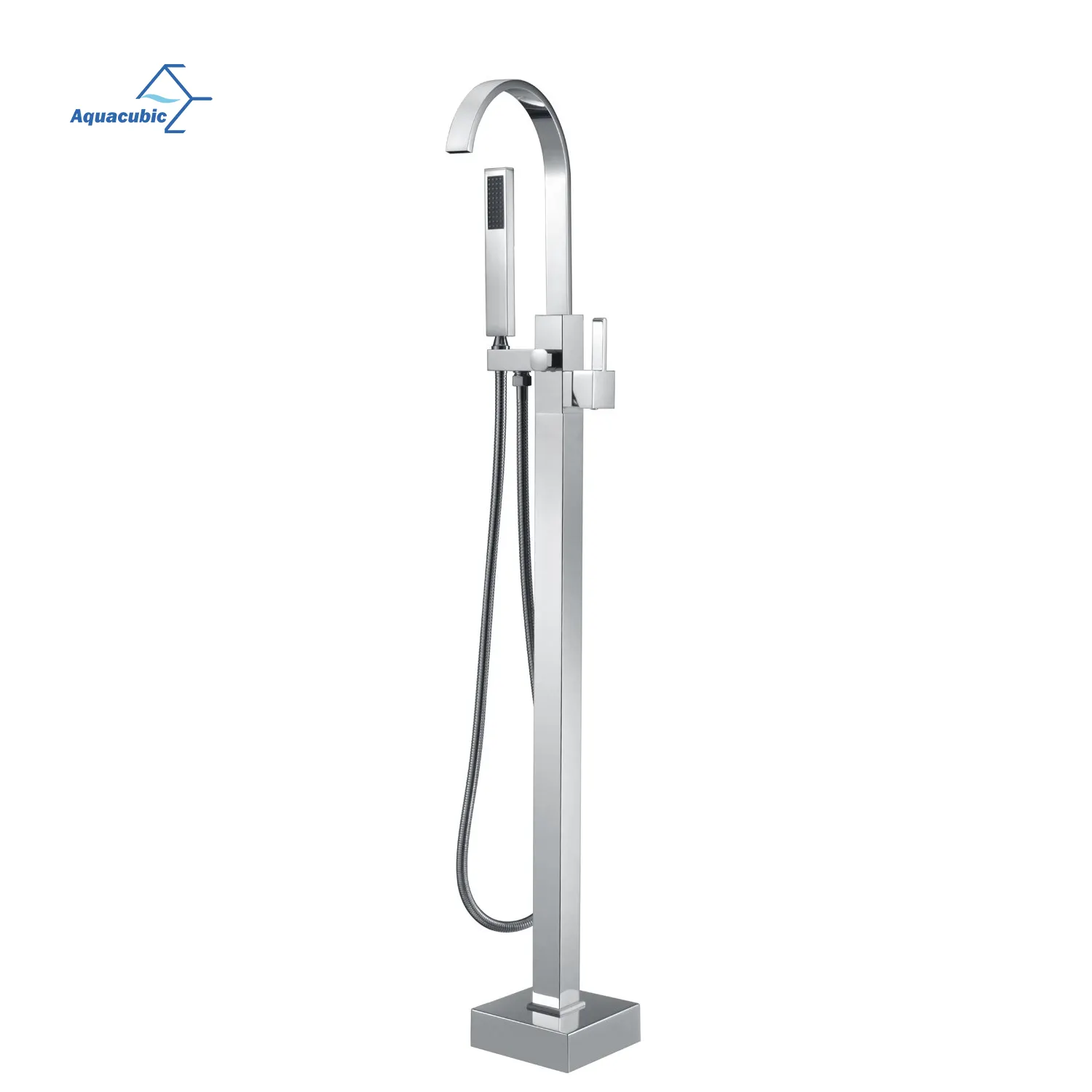 European style floor free standing bath tub mixer high quality brass bath shower faucet