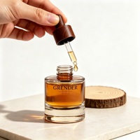 Flacon compte-gouttes cylindrique en PET de 30 ml pour sérum et lotion, conteneur cosmétique personnalisable pour crème visage, emballage de soins de la peau, marque privée