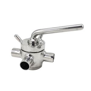 316L санитарный шаровой клапан из нержавеющей стали DN40 молочные T порты 3-ходовой зажим для молочного и лабораторного использования - Product Image 2