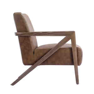 Chính hãng da giải trí ghế cho nhà hoặc khách sạn rắn gỗ công nghiệp thiết kế sofa nâu cho phòng khách biệt thự cho căn hộ - Product Image 3