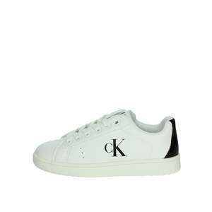 Calvin Klein - Zapatillas Deportivas para Niños, Color Blanco y Negro, de Piel, de Caña Baja, Informales - Product Image 1