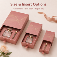 Boîte cadeau de parfum de 50 ml haut de gamme, personnalisable avec logo, recyclable, emballage cosmétique artisanal, boîte à parfum avec tiroir