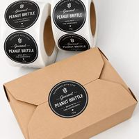 Autocollants personnalisés pour boîtes cadeaux, logo de marque, étiquettes autocollantes, vinyle imperméable, emballage rond, impression d'étiquettes de scellage pour cadeaux