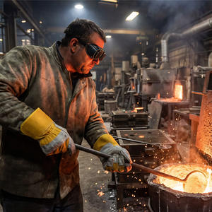 Guantes de Protección Profesionales de Cuero Vacuno, Antideslizantes, Reforzados en la Palma y las Puntas de los Dedos, Guantes de Seguridad de Uso Universal - Product Image 3