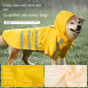 Impermeable <span class=keywords><strong>para</strong></span> <span class=keywords><strong>Perros</strong></span> con Capucha, Chaqueta Impermeable Reflectante de Dos Patas con Orificio <span class=keywords><strong>para</strong></span> Correa <span class=keywords><strong>para</strong></span> <span class=keywords><strong>Perros</strong></span> Pequeños y Medianos - Product Image 3