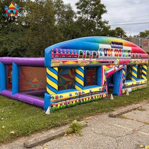 Château gonflable géant, jeu de labyrinthe, PVC commercial, 12x10x4m, pour 5 à 10 passagers, fêtes et activités en plein air - Product Image 2