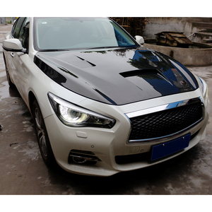 Kit de Carrocería de Fibra de Carbono 2014 para Infiniti Q50, Parachoques Delantero y Capó, Instalación con Tornillos - Product Image 6