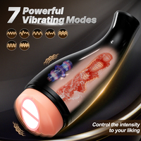 Neuer Männlicher Masturbationsbecher mit 7 Vibrationsmodi, Realistisch Strukturierte Taschenmuschi mit Leiser Sexmaschine, Erwachsenenspielzeug für Männer