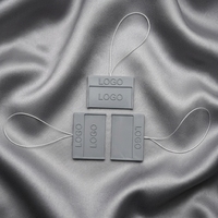 Étiquette en feuille d'or estampée à chaud, étiquette suspendue recyclée, étiquette de haute qualité OEM personnalisée pour marque privée, avec cordon en nylon scellé pour bijoux et montres