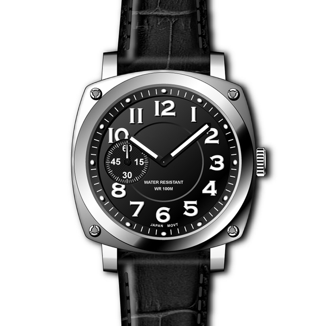 Italian Genuine Leather Strap and 316L SS case square Men Watch Japan Movement 100m WaterproofU3041