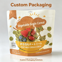 Sachet refermable personnalisé imprimé pour légumes, céréales et grains – Emballage alimentaire en plastique de qualité alimentaire pour petit-déjeuner et collations
