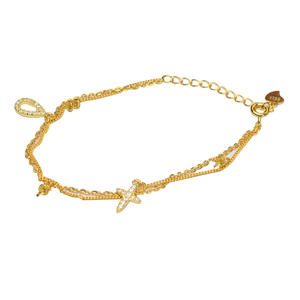 Bracelet exquis en argent S925 à 3 perles pour femmes, accessoires de bijoux en perles DIY, perle fantaisie Duo 531 - Product Image 5