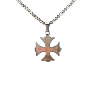 Collana Punk Classica di Alta Gamma per Uomo, Trendy e Personalizzata, Ciondolo Vintage in Acciaio Inossidabile con Catena di Perle - Product Image 3
