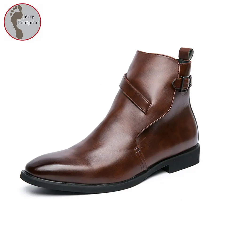 Men's Oxford Ankle Boots Fashion Dress Boot for Men Genuine Leather Upper Fashion Casual Shoes