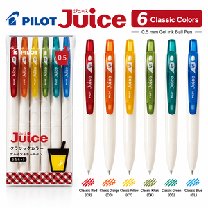 Juego de 6 Bolígrafos de Gel Pilot Juice de 0.5 mm, Colores Clásicos, Multicolor, Material de Oficina y Escolar - Product Image 1