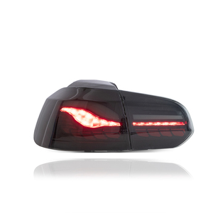 Feux arrière de voiture KGKB pour VW <span class=keywords><strong>Golf</strong></span> <span class=keywords><strong>6</strong></span> MK6 2010-2012, style écailles de dragon, <span class=keywords><strong>LED</strong></span> dynamiques, accessoires de feux arrière automatiques - Product Image 2