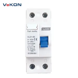 Vl21-63 30mA dư hiện tại ngắt mạch RCCB loại không khí sản phẩm cho rò rỉ bộ phận ngắt mạch - Product Image 1