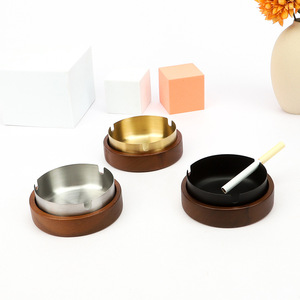 Cenicero de Madera con Tapa para Fumadores, Revestimiento de Acero Inoxidable, Resistente al Viento, Duradero y Fácil de Limpiar - Product Image 2